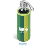 Kooshty Quirky Glass Water Bottle - 500ml LIME