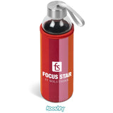 Kooshty Quirky Glass Water Bottle - 500ml RED