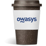 Kooshty Brown Bean Plastic Double-Wall Tumbler – 400ml SOLID WHITE