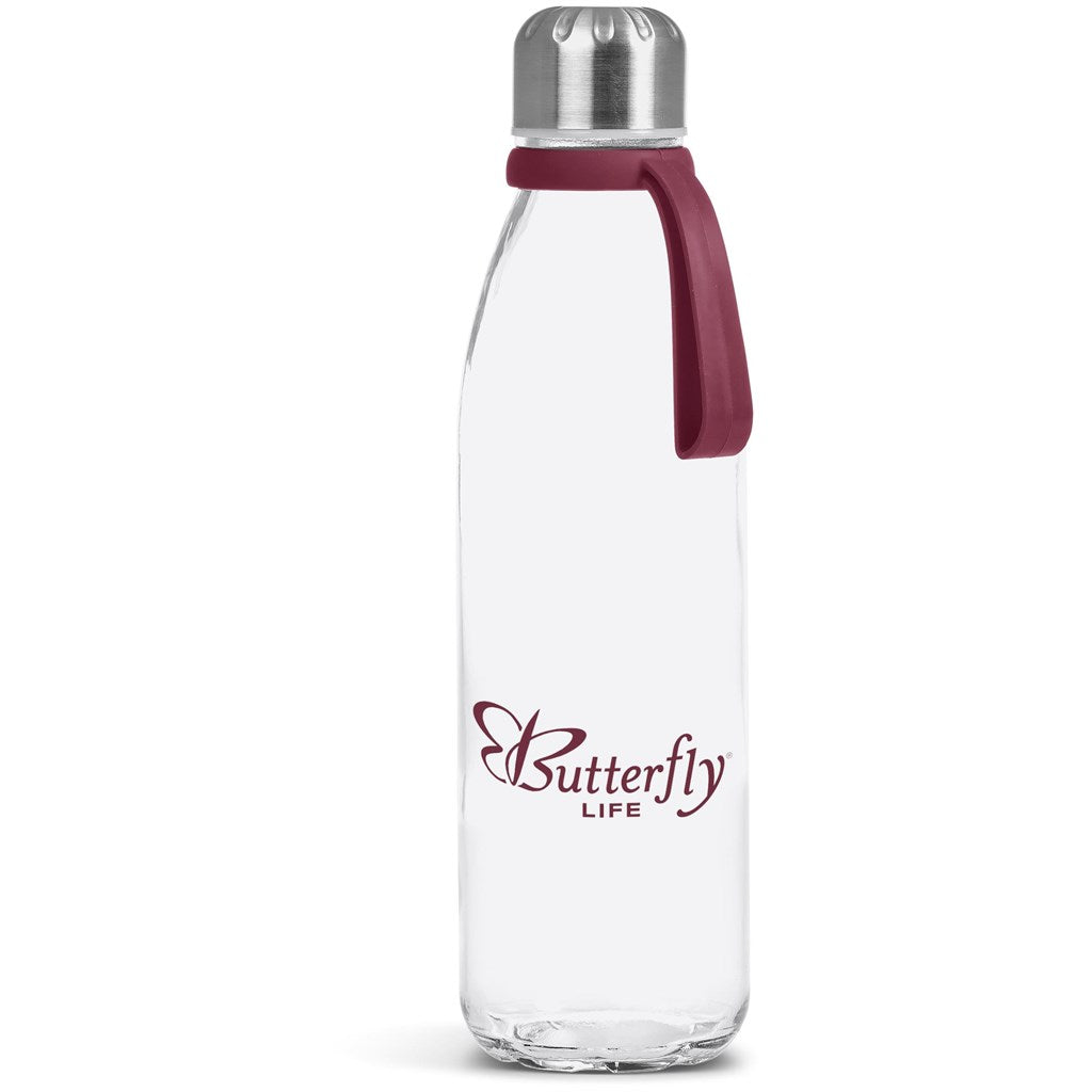 Kooshty Loopy Glass Water Bottle - 650ml MAROON