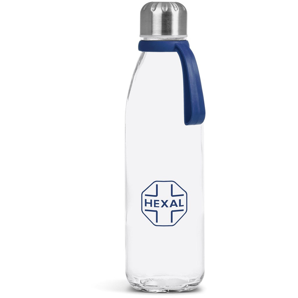 Kooshty Loopy Glass Water Bottle - 650ml NAVY