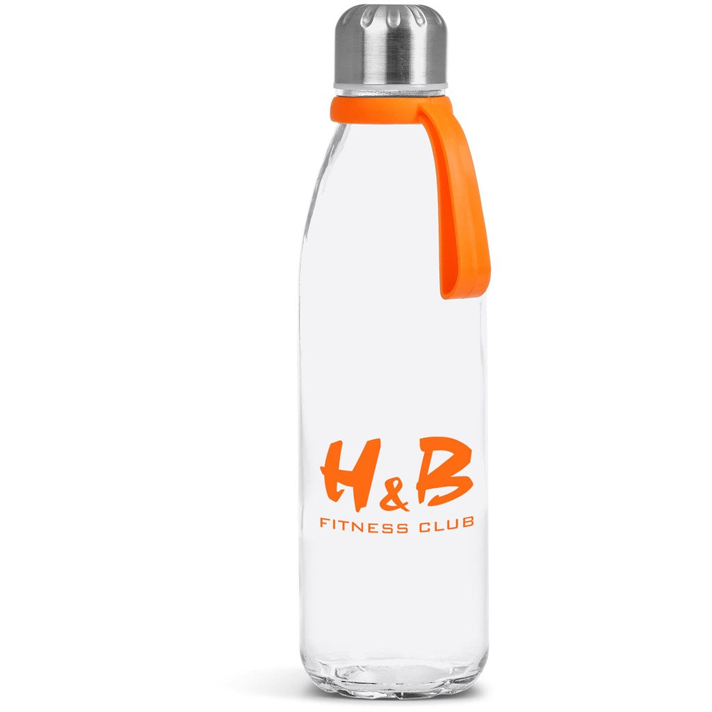Kooshty Loopy Glass Water Bottle - 650ml ORANGE