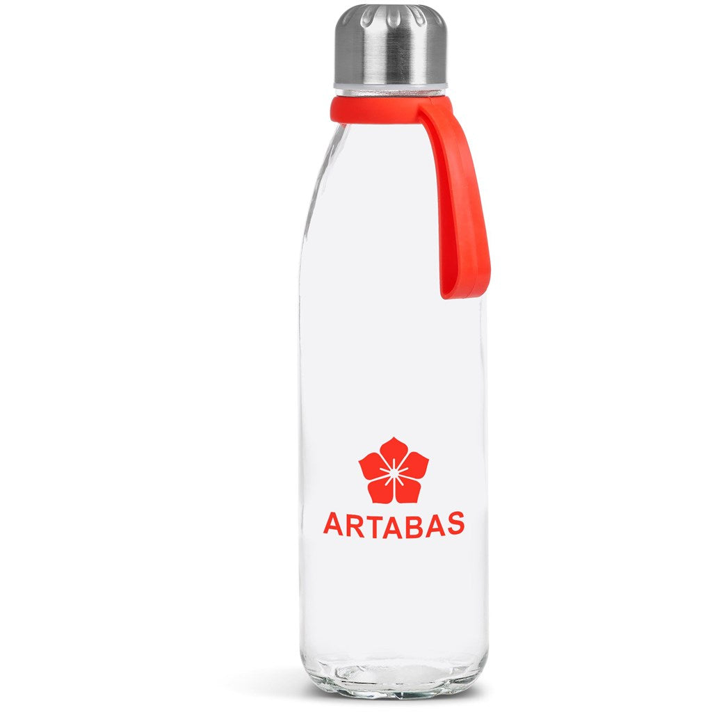 Kooshty Loopy Glass Water Bottle - 650ml RED