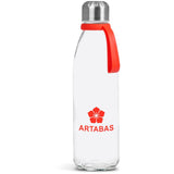 Kooshty Loopy Glass Water Bottle - 650ml RED