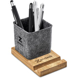 Okiyo Kyadi Recycled PET & Bamboo Desk Caddy Phone Stand