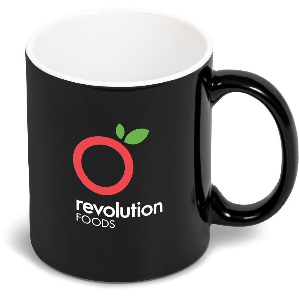 Omega Ceramic Coffee Mug - 330ml BLACK