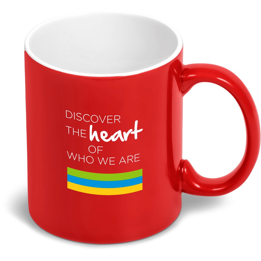 Omega Ceramic Coffee Mug - 330ml RED