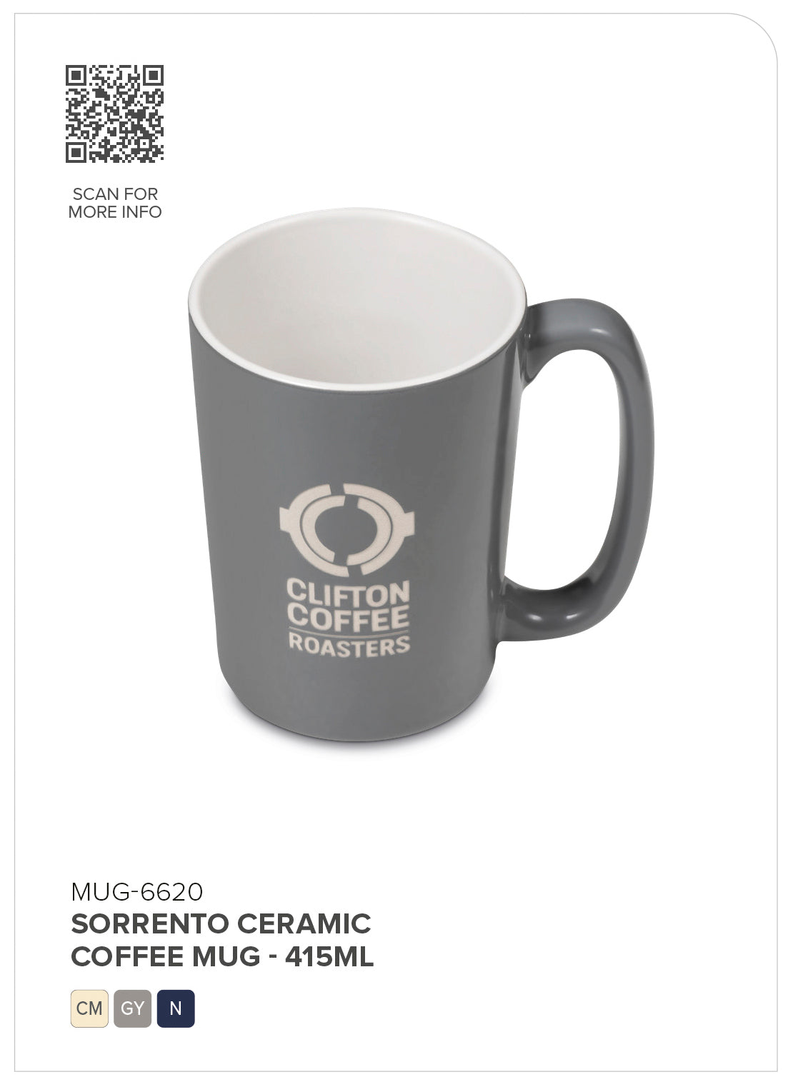 Altitude Sorrento Ceramic Coffee Mug - 415ml