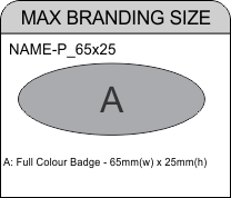 Name Badge Pin Clip - STD Size (65mm x 25mm)