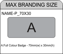 Name Badge Pin Clip - STD Size (70mm x 30mm)