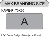 Name Badge Pin Clip - STD Size (70mm x 30mm)