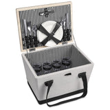 Serendipio Willow 4-Person Picnic Basket BLACK