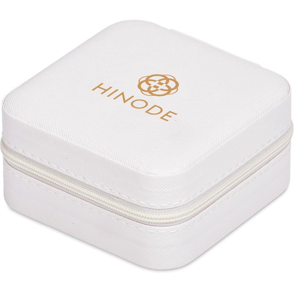 Eva & Elm Crystal Travel Jewellery Box CREAM