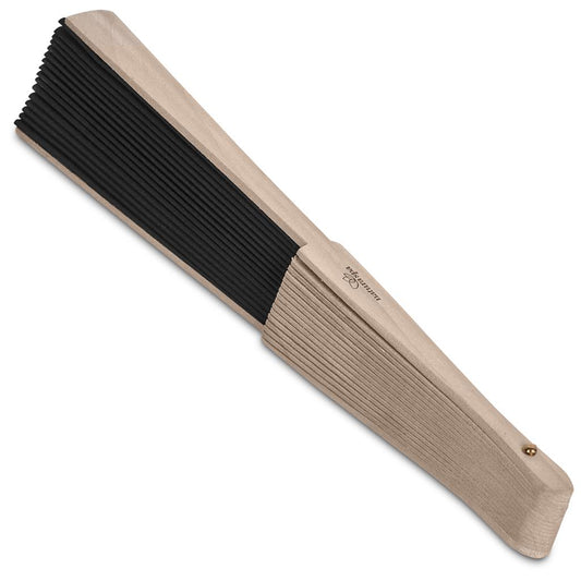 Okiyo Emika Folding Hand Fan BLACK