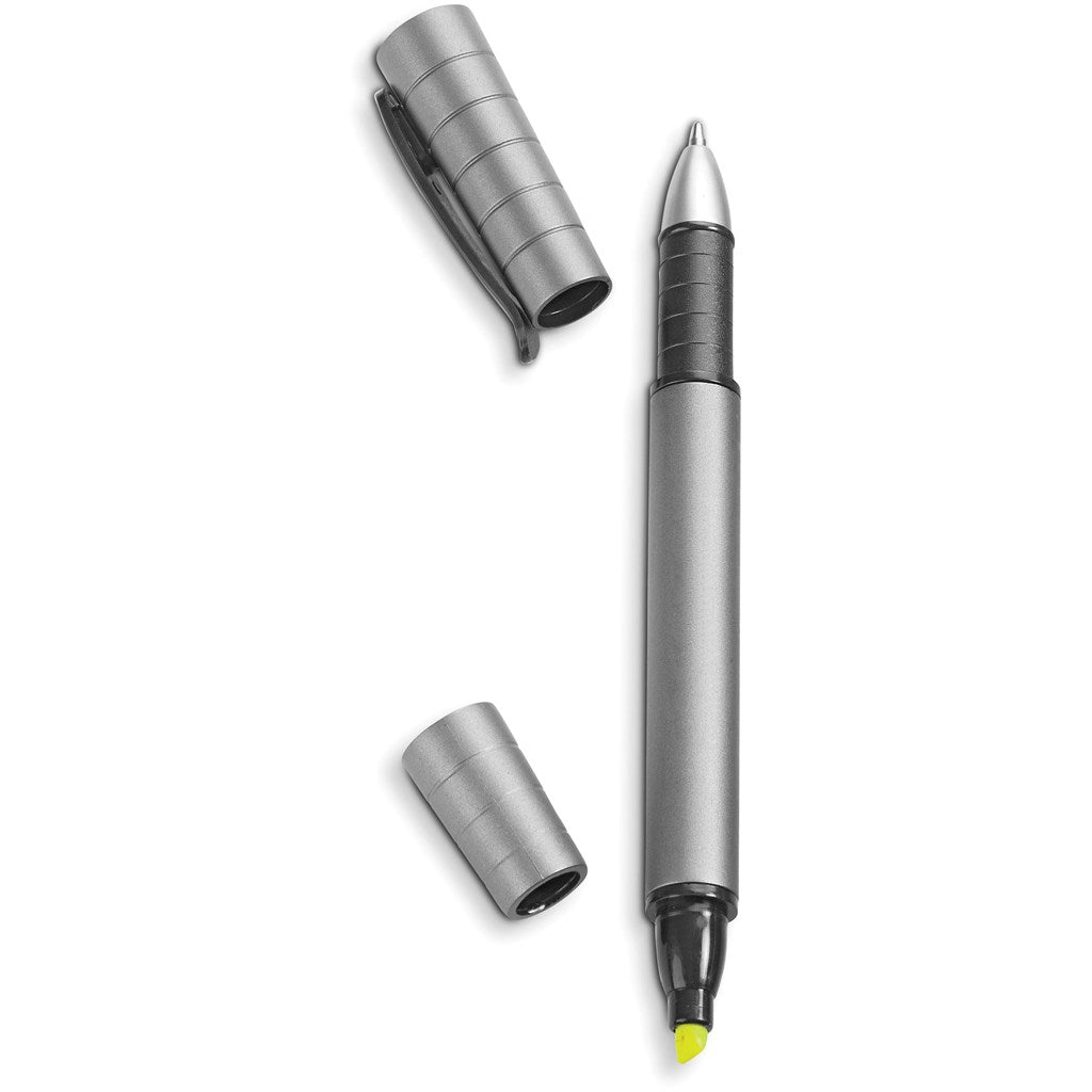 Altitude Writebright Highlighter Ball Pen GUN METAL