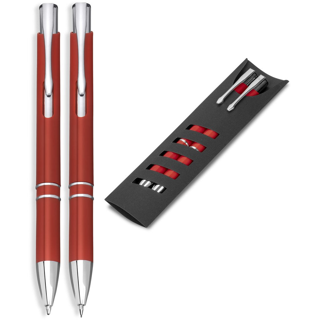 Electra Ball Pen & Pencil Set RED