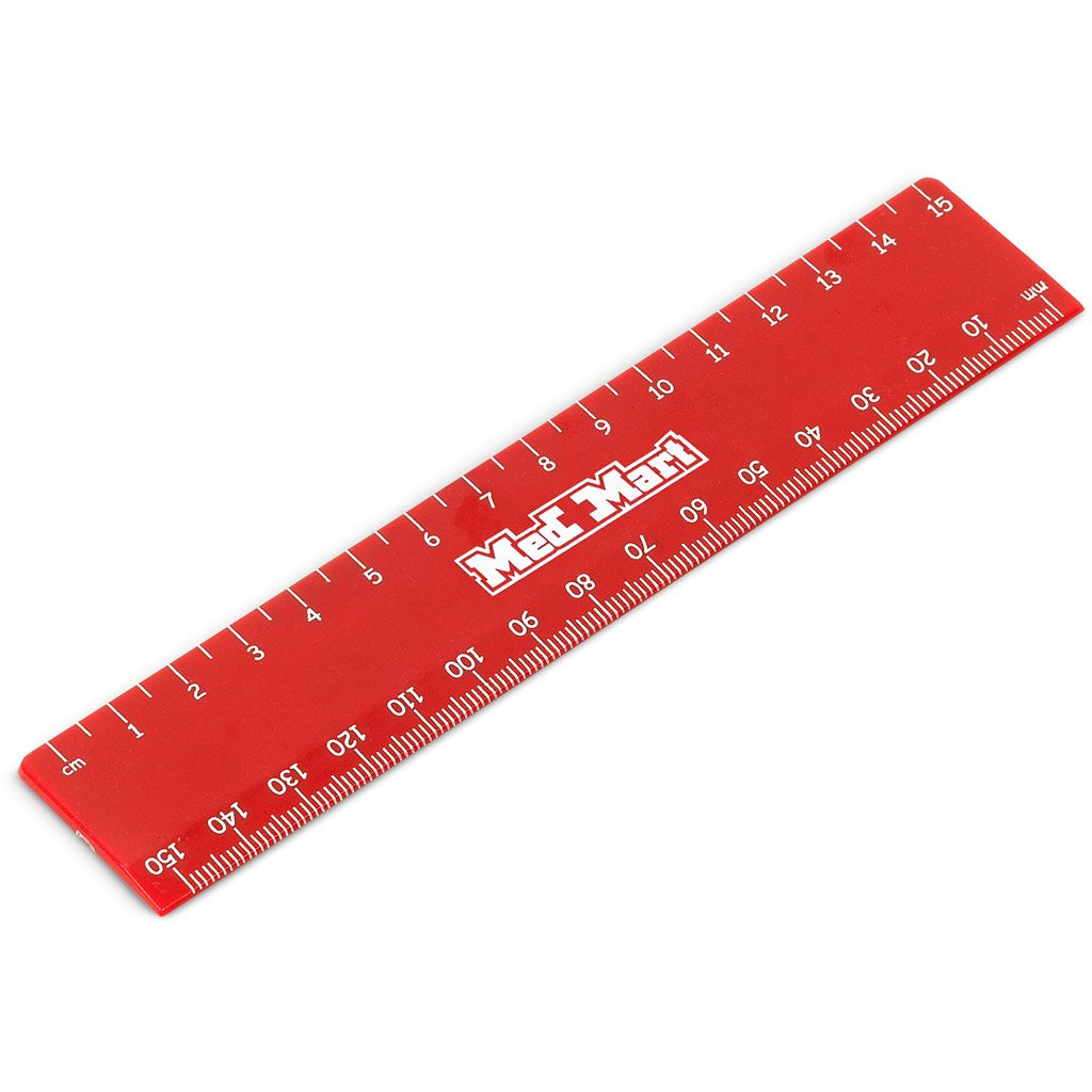 Altitude Scholastic 15cm Ruler RED