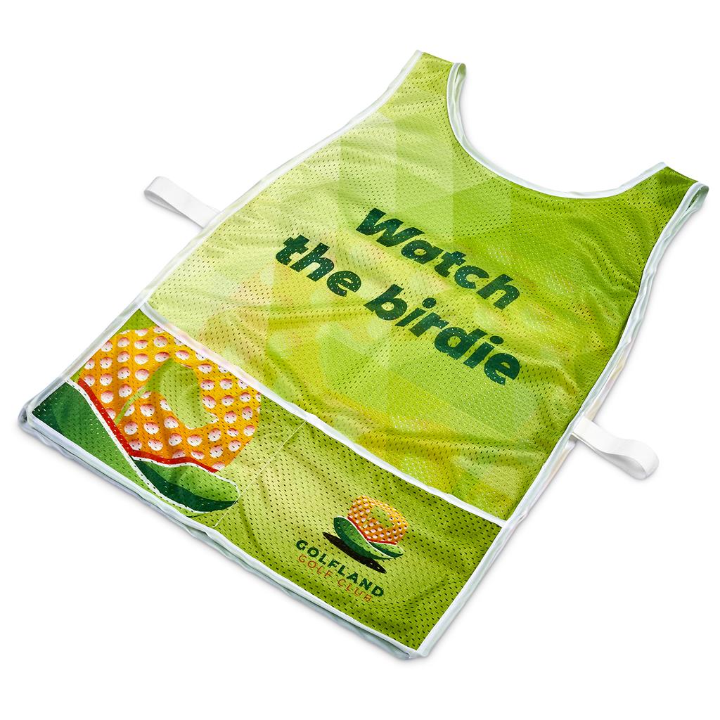 Hoppla Jackal Caddy Bib with PVC Name Sleeve-White SOLID WHITE