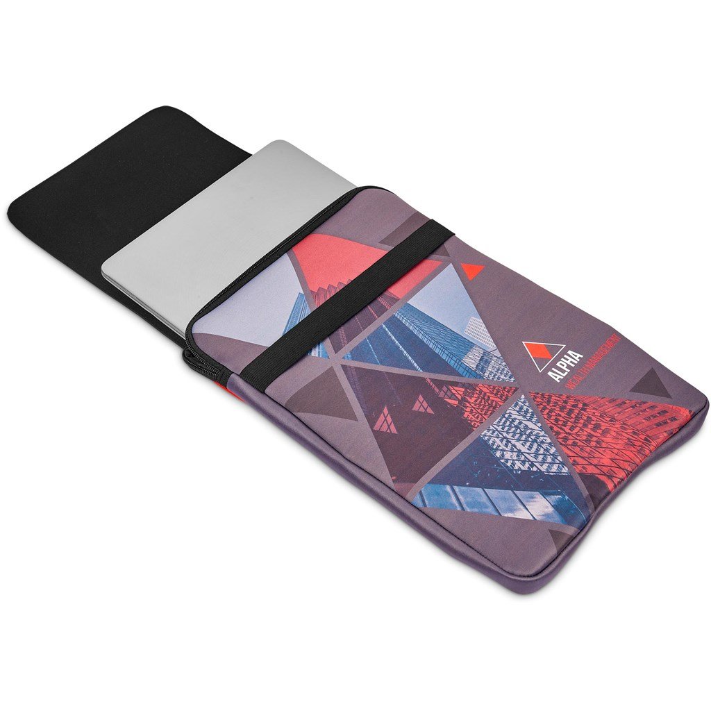 Pre-Printed Sample Hoppla Grotto Neoprene 13-inch Laptop Sleeve With Build-In Mouse Pad