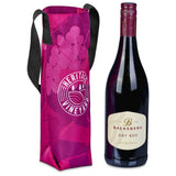 Pre-Printed Sample Hoppla Cellaro Polyester Wine Bottle Gift Bag
