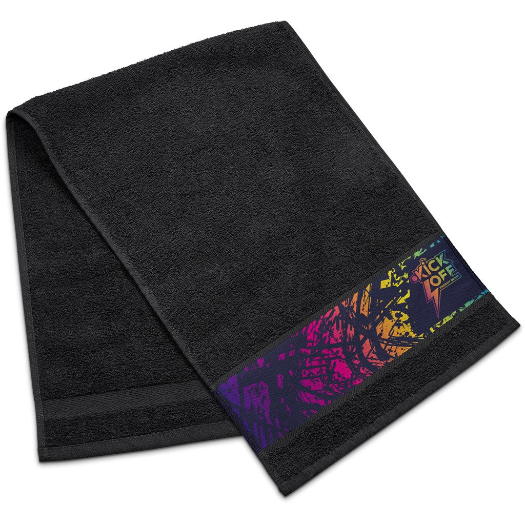 Eva & Elm Aldrin Sports & Hand Sublimation Towel BLACK