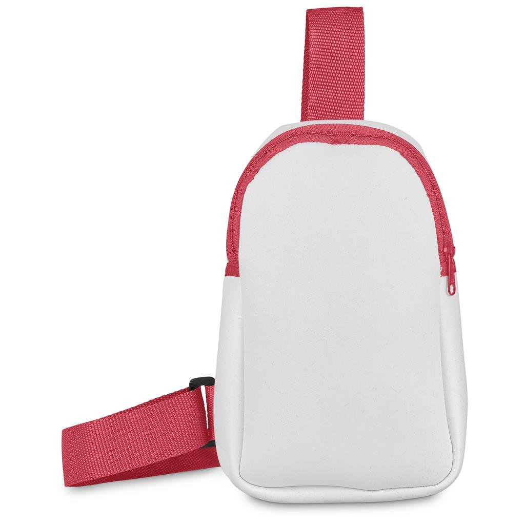 Pre-Production Sample Hoppla Golden Mile Neoprene Cross Body Bag RED