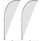 Legend 3m Sublimated Sharkfin Flying Banner Skin - Set Of 2 (Excludes Hardware)
