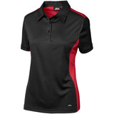 Ladies Glendower Golf Shirt BLACK RED