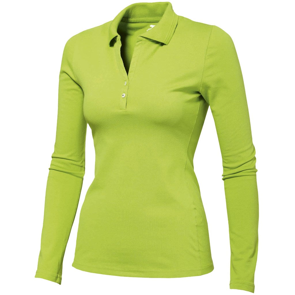 Ladies Long Sleeve Zenith Golf Shirt - Lime LIME