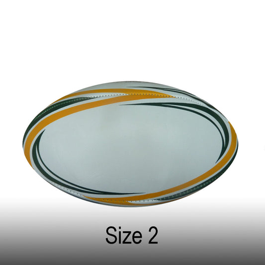 Size 2, Midi Green & Yellow, Rugby Ball