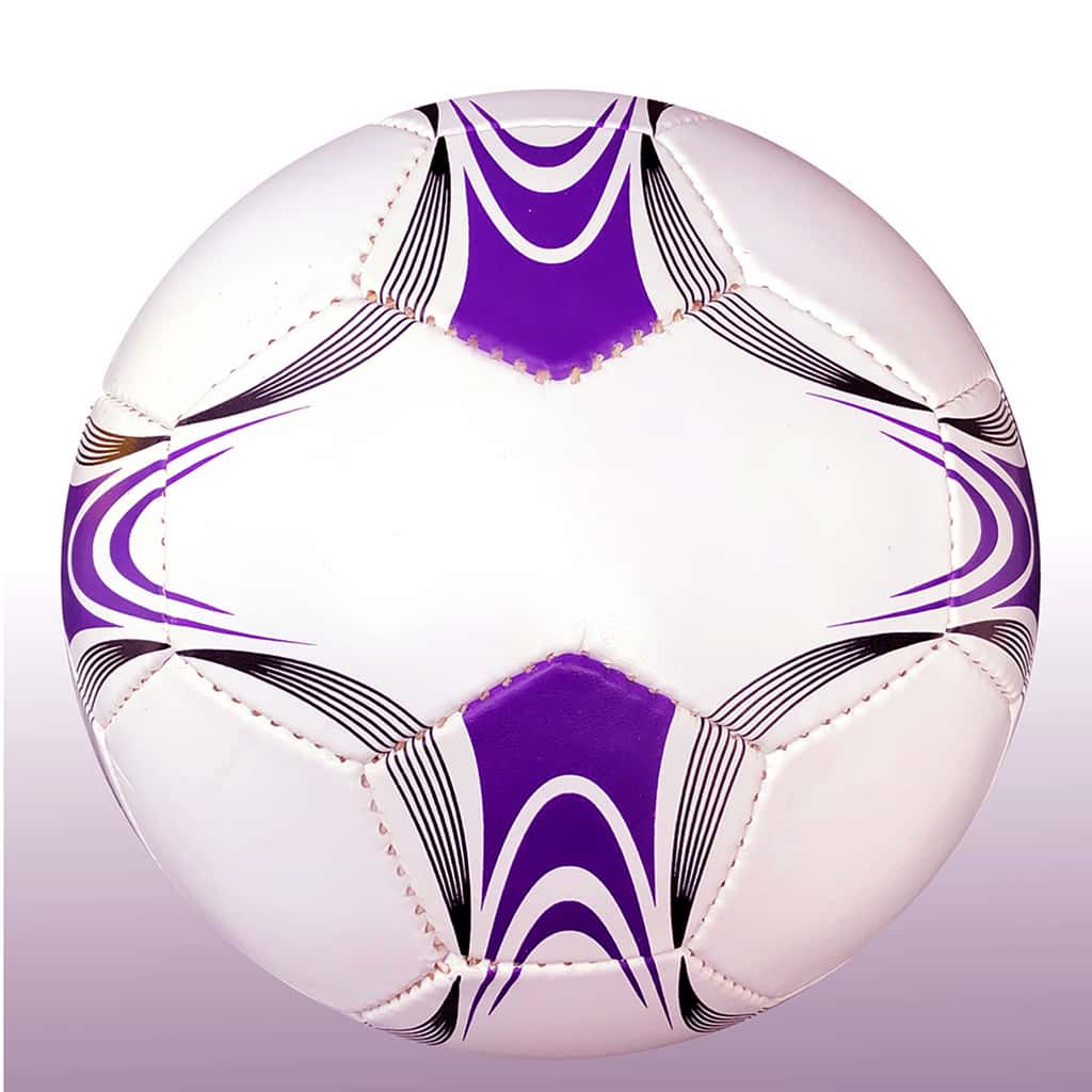 Size 5 – Purple, Black & White Soccer Ball, Double Panel
