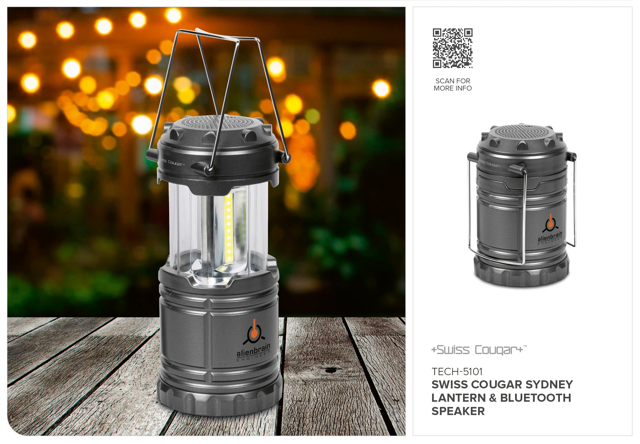 Swiss Cougar Sydney Lantern & Bluetooth Speaker