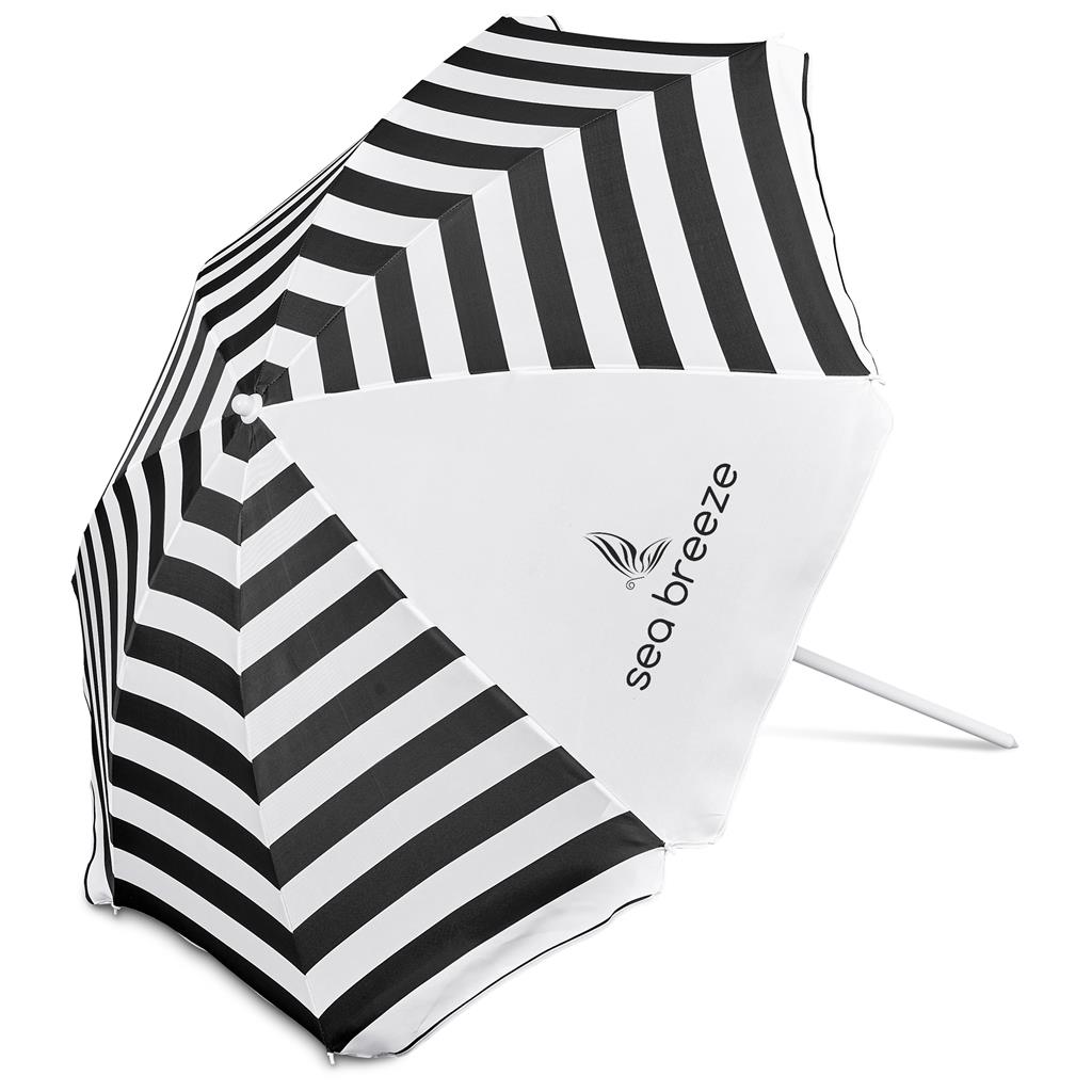 Serendipio Tanereef Stripe Beach Umbrella BLACK