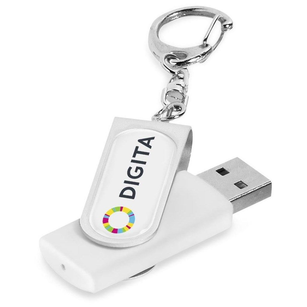 Atlanta Flash Drive Keyholder - 8GB 8GB SOLID WHITE
