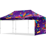 Coated Steel Sublimated Gazebo 6m x 3m - 1 Short Full-Wall Skin