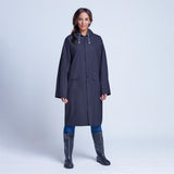 Light Duty Storm Rubberised Polyester/PVC Raincoat - Navy