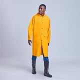 Light Duty Storm Rubberised Polyester/PVC Raincoat - Navy
