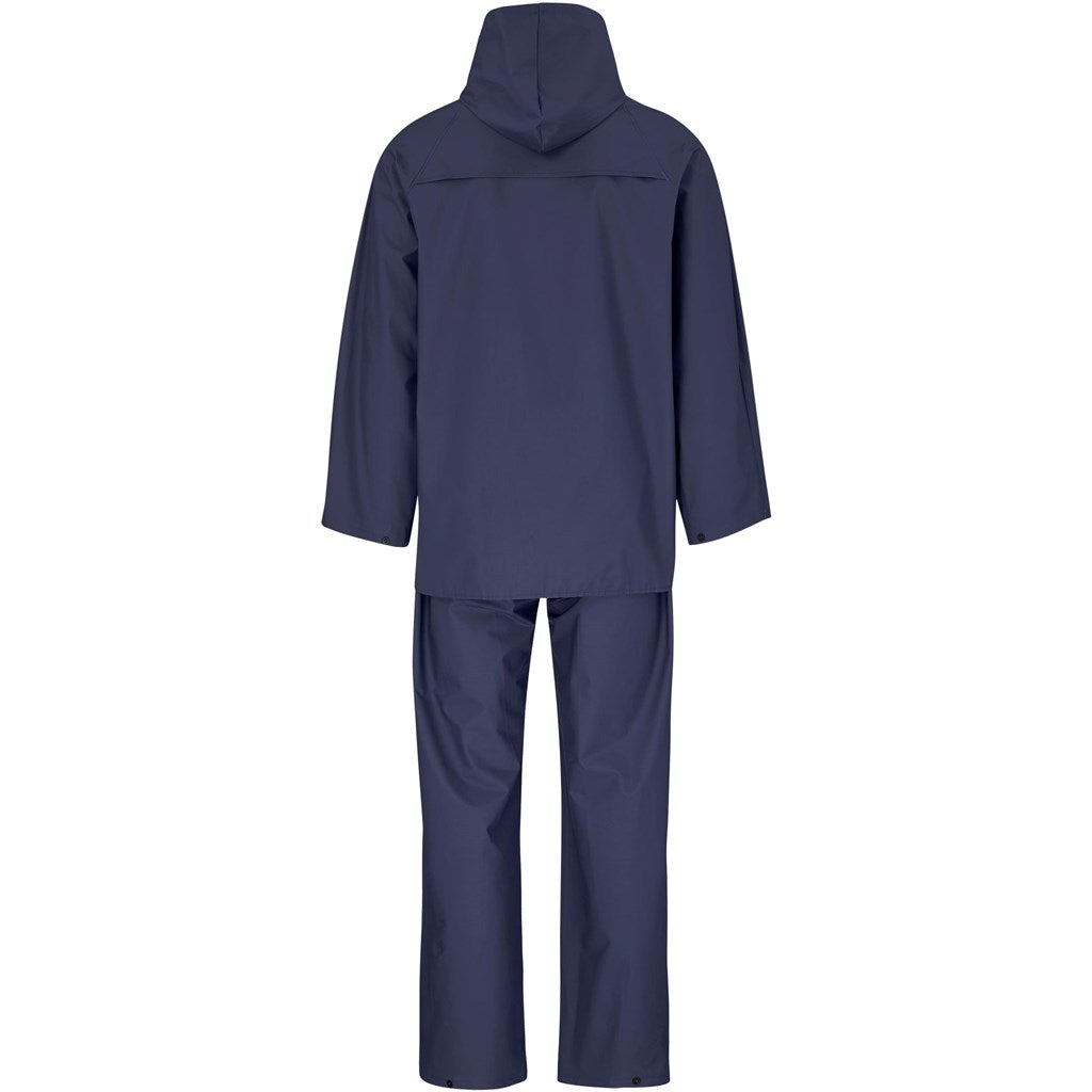 Light Hurricane Rubberised Polyester/PVC Rainsuit - Navy