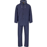 Light Hurricane Rubberised Polyester/PVC Rainsuit - Navy