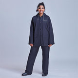 Light Hurricane Rubberised Polyester/PVC Rainsuit - Navy