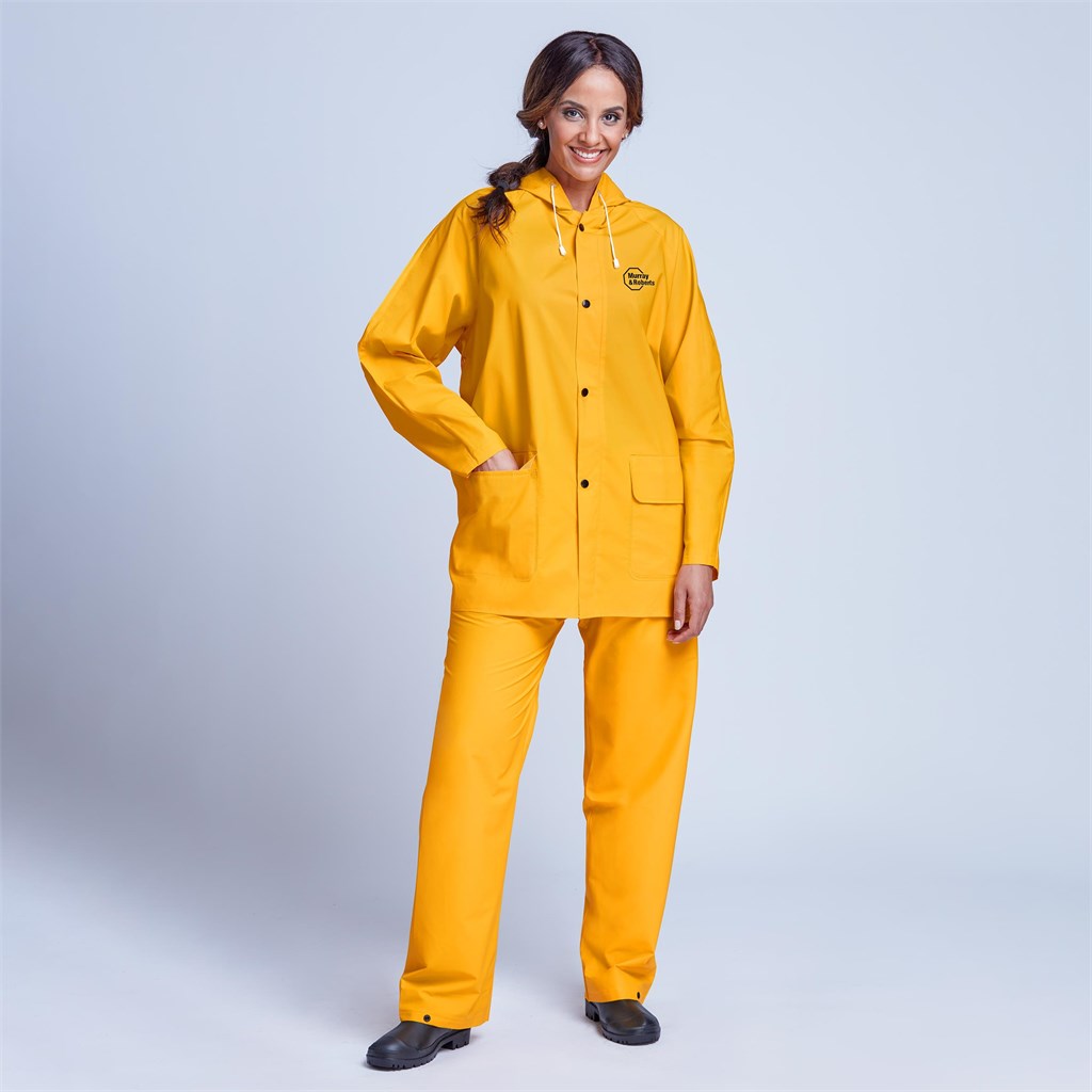 Light Hurricane Rubberised Polyester/PVC Rainsuit - Navy