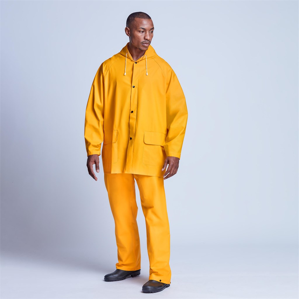 Light Hurricane Rubberised Polyester/PVC Rainsuit - Navy