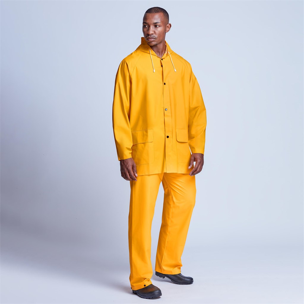 Light Hurricane Rubberised Polyester/PVC Rainsuit - Navy