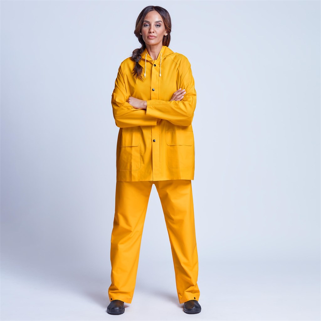 Light Hurricane Rubberised Polyester/PVC Rainsuit - Navy