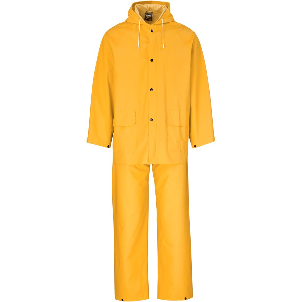 Light Hurricane Rubberised Polyester/PVC Rainsuit - Navy YELLOW