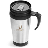 Arabica Stainless Steel & Plastic Double-Wall Mug - 450ml SILVER